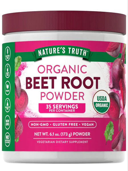 image-0_d7d42f25-c6d9-4745-abc8-a20ce376cb25_grande Nature's truth Beet Root Powder Organic - 173g | نيتشرز تروث بودرة الشمندر العضوية - 173 غ
