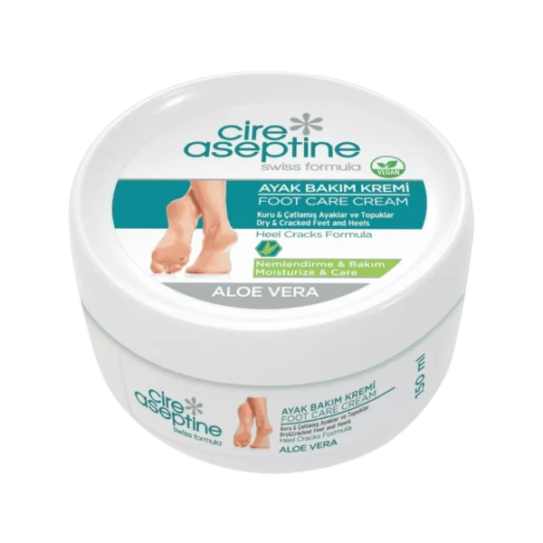 cire aseptine Ayak Bakım Kremi Foot Care Cream - 150ml | سير آسبيتين كريم العناية بالقدمين بالصبار - 150مل