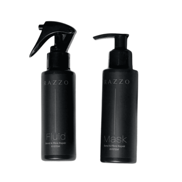 RAZZO Bond & Fibre Repair System Mask & Fluid - 100ml | رازو مجموعة العناية وترميم الشعر التالف - 100 مل