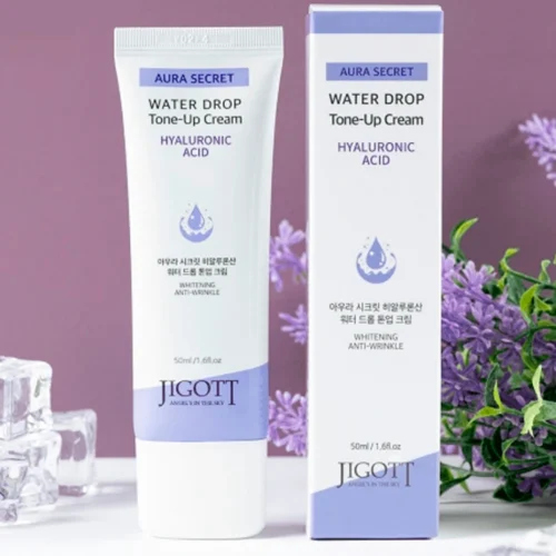 3fsd90cmtpj6qvm523raaf1bhj071ht6 Jigott Illuminating face cream Aura Secret Hyaluronic Acid Water Drop Tone Up Cream 50ml | جيكوت كريم تون اب مرطب بالهاليرونك اسد - 50 مل
