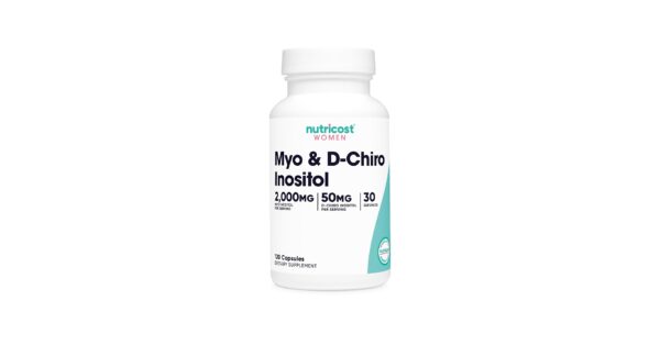 Nutricost Myo Inositol & D-Chiro Inositol for Women - 120 Capsules | نوتريكوست مكمل غذائي للنساء اينوسيتول - 120 كبسولة