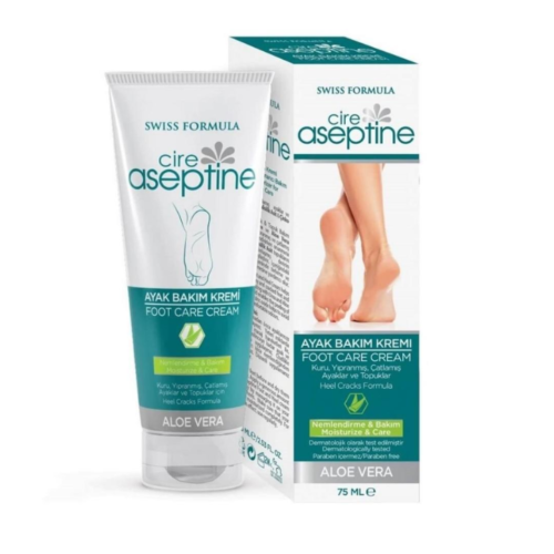 9e57e1ff-7886-4021-81e7-416a0991d292 cire aseptine Ayak Bakım Kremi Foot Care Cream - 75ml | سير آسبيتين كريم العناية بالقدمين بالصبار - 75 مل