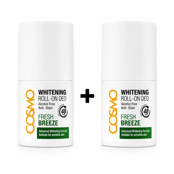 COSMO 2 Pc Offer Pack Whitening Roll- One Deo 48H | كوزمو عرض رول مزيل عرق للتفتيح وحماية لمدة 48 ساعة 1+ 1
