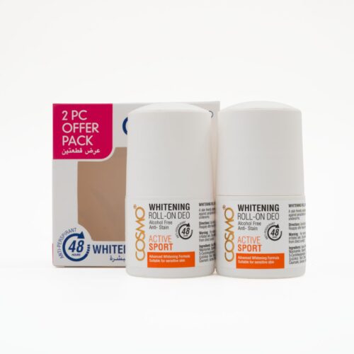 COSMO WHITENING ROLL-ON DEO ACTIVE SPORT 1+1 | كوزمو مزيل تعرق 1+1