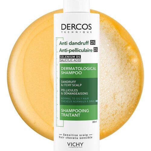 VICHY DERCOS TECHNIQUE ANTI-DANDRUFF DERMATOLOGICAL For Normal To Oily Hair SHAMPOO - 200ml | فيتشي شامبو مضاد للقشرة للشعر العادي إلى الدهني - 200 مل