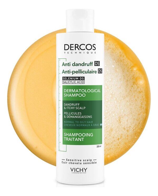 VICHY DERCOS TECHNIQUE ANTI-DANDRUFF DERMATOLOGICAL For Normal To Oily Hair SHAMPOO - 200ml | فيتشي شامبو مضاد للقشرة للشعر العادي إلى الدهني - 200 مل