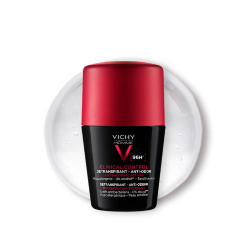 VICHY DEODORANT CLINICAL CONTROL 96H FOR MEN - 50ml | فيجي مزيل تعرق للرجال مناسب للبشرة الحساسة - 50 مل