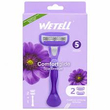 Wetell Comfortglide Spa Breeze Razor – 5 Blades  | ويتل شفرة للجسم (+ 2 رؤوس)