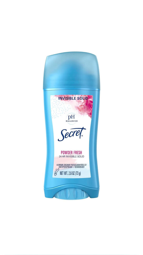 SECRET PH BALANCED INVISIBLE SOLID ANTIPERSPIRANT DEODORANT POWDER FRESH - 73g | سيكرت صابون مضاد ومزيل تعرق باودر فريش