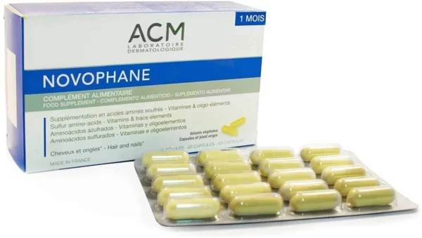 ACM Novophane Vegetable Capsules | اي سي ام نوفوفان 60 كبسولات لتساقط الشعر