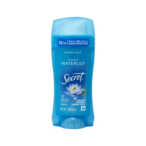 SECRET FRESH INVISIBLE SOLID ANTIPERSPIRANT DEODORANT COOL WATERLILY - 73g | سيكرت صابون مضاد ومزيل تعرق