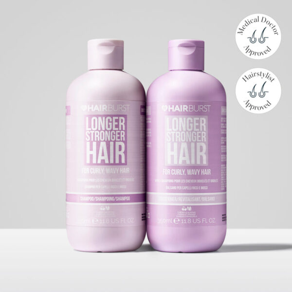 HAIR BURST Shampoo & Conditioner for Curly and Wavy Hair | هير برست مجموعة العناية بالشعر الكيرلي
