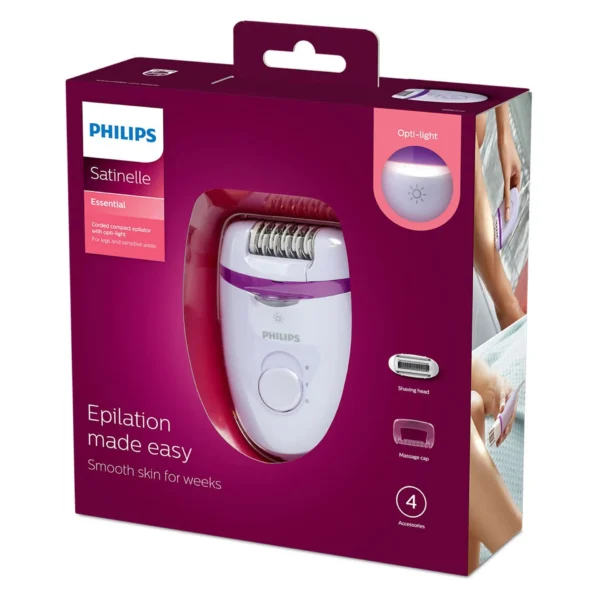 Philips Epilator BRE275/00 | جهاز إزالة الشعر ساتينيل إسنشال من فيليبس السلكي المزود بضوء مدمج