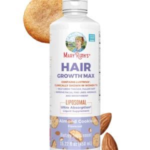 Mary Ruths Hair Growth Max Liposomal Liquid Supplement Almond Cookie - 450ml | ماري روث مكمل غذائي سائل ليبوزومي بنكهة كوكي اللوز لدعم صحة الشعر - 450 مل