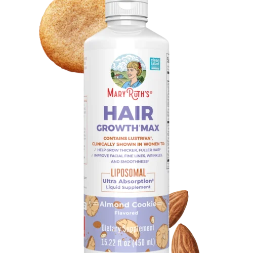 hair-growth-max-liposomal-almond-cookie-15oz-maryruths Mary Ruths Hair Growth Max Liposomal Liquid Supplement Almond Cookie - 450ml | ماري روث مكمل غذائي سائل ليبوزومي بنكهة كوكي اللوز لدعم صحة الشعر - 450 مل