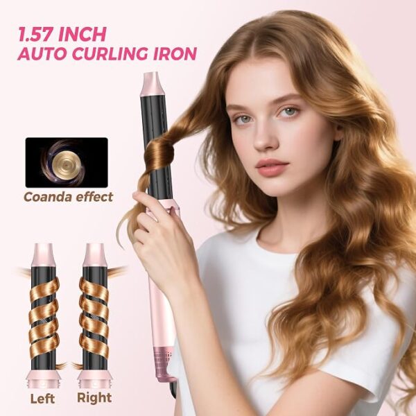 ATOPSKINS 5-in-1 Hair Dryer Brush, Hot Air Styler with Auto-Wrap Curlers | اتوبسكنز جهاز تصفيف الشعر 5 في 1