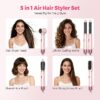 ATOPSKINS 5-in-1 Hair Dryer Brush, Hot Air Styler with Auto-Wrap Curlers | اتوبسكنز جهاز تصفيف الشعر 5 في 1