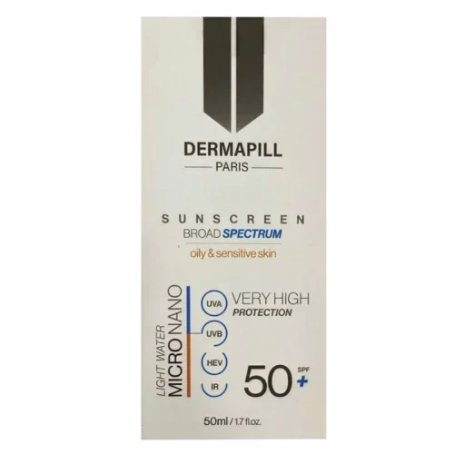 Dermapill Sunscreen Micro Nano SPF 50 - 50ml | ديرمابل واقي شمس للبشرة الدهنية الحساسة - 50 مل
